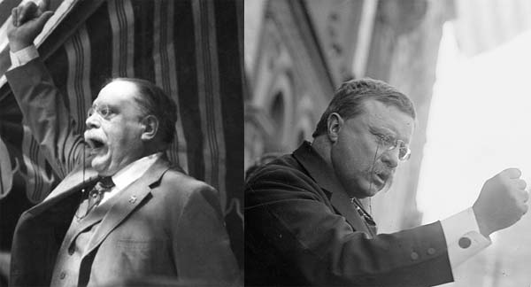 Jim Foote (l) and Theodore Roosevelt (r)